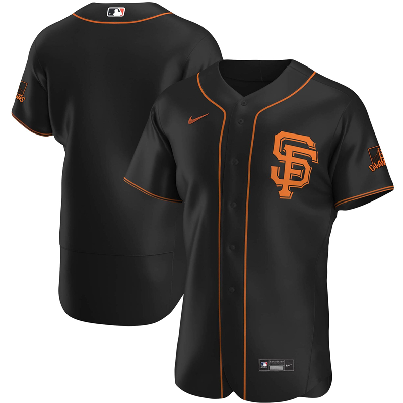 2020 MLB Men San Francisco Giants Nike Black Alternate 2020 Authentic Official Team Jersey 1->customized mlb jersey->Custom Jersey